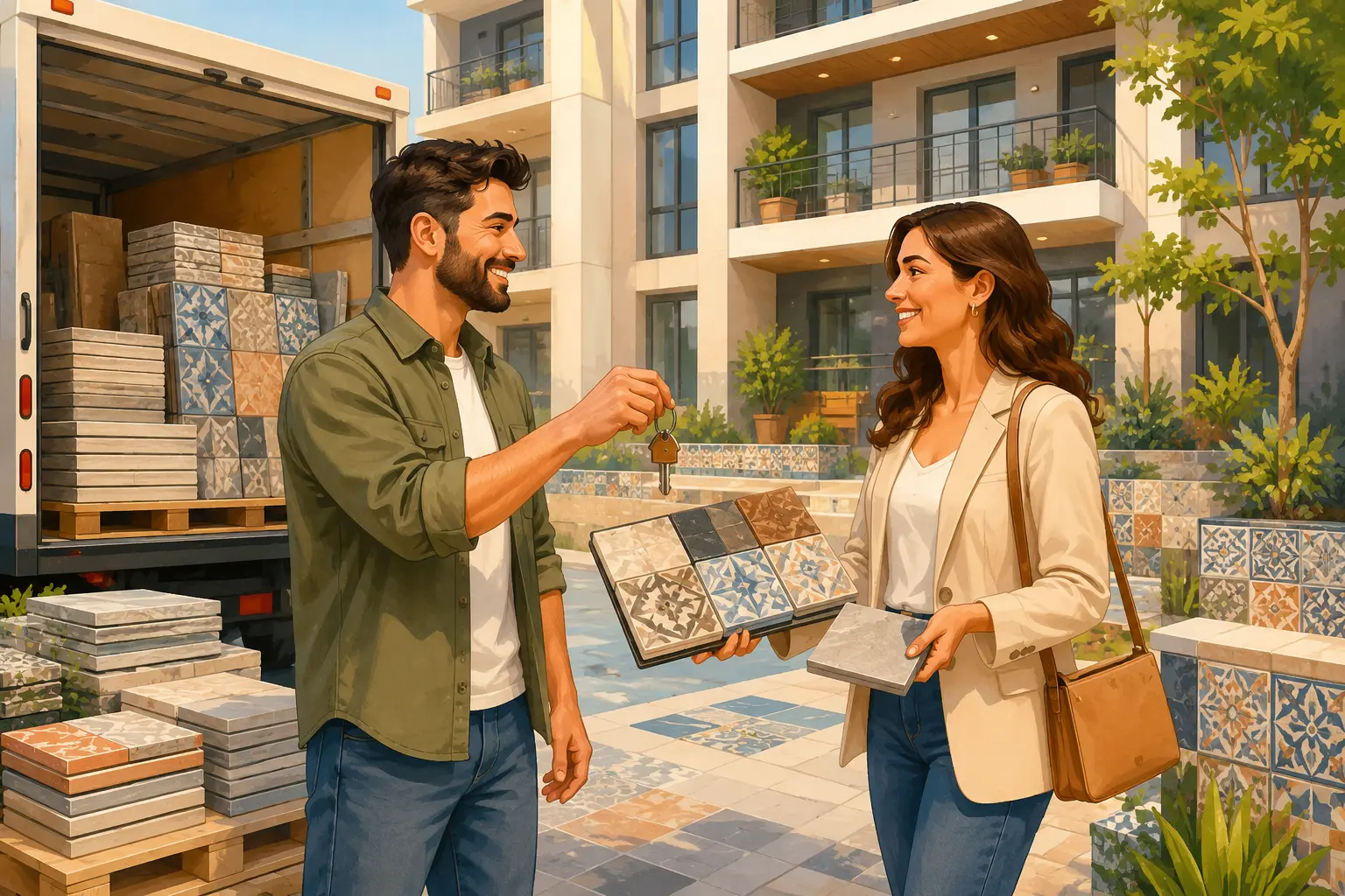 تهاتر کاشی و سرامیک با ملک