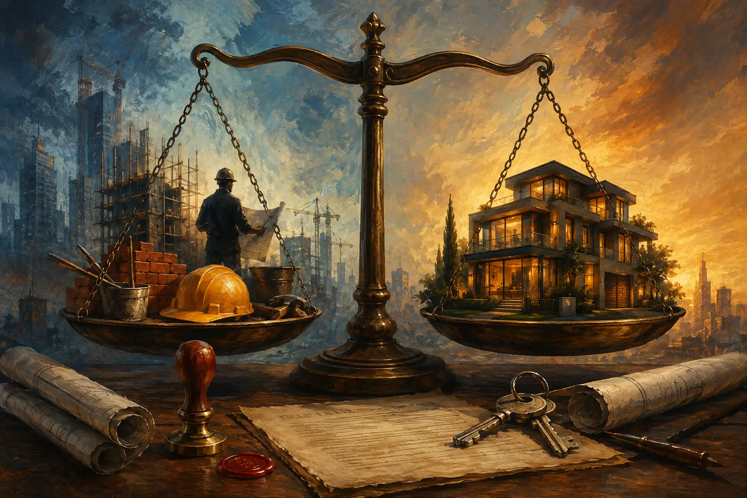 تهاتر خدمات ساختمانی با ملک