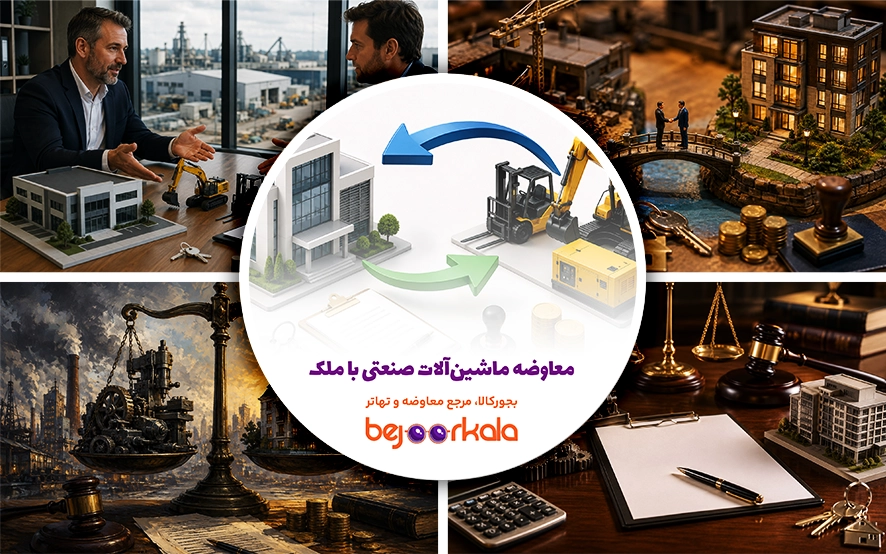 معاوضه ماشین‌آلات صنعتی با ملک؛ شرایط قانونی، ارزش‌گذاری و نمونه قرارداد