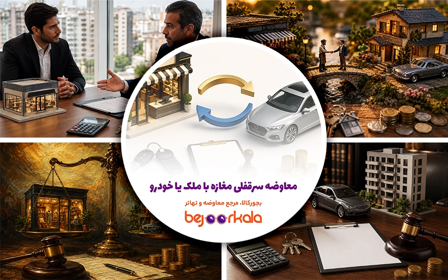 معاوضه سرقفلی مغازه با ملک یا خودرو؛ شرایط انتقال، ارزش‌گذاری و نمونه قرارداد