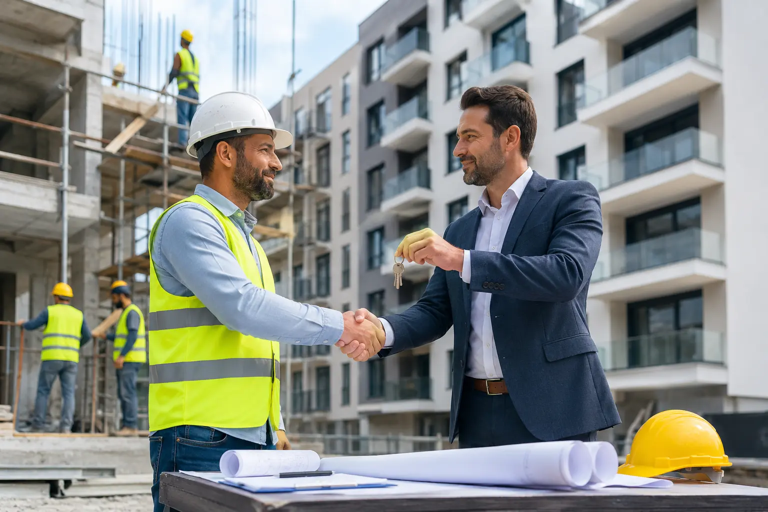 تهاتر خدمات ساختمانی با ملک