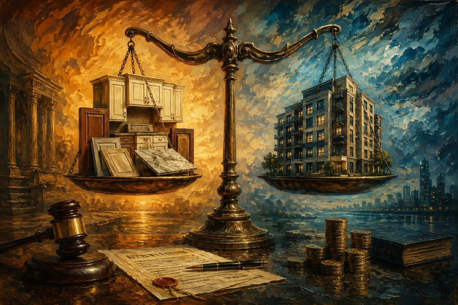 تهاتر کابینت با ملک یا واحد ساختمانی